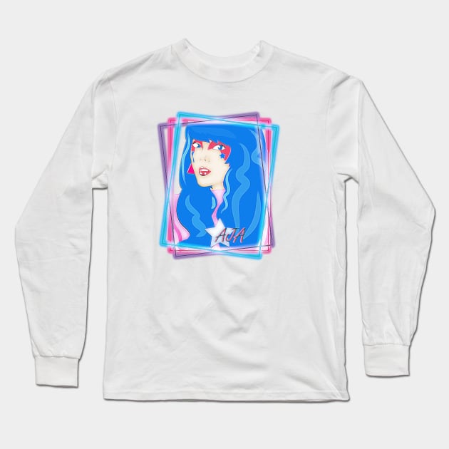 Aja Neon Paint Long Sleeve T-Shirt by G9Design